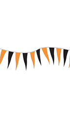 Black/Gold Metallic Triangle Pennant