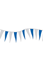 Blue/Silver Metallic Triangle Pennant