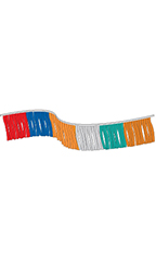 120 foot Multi-Colored Metallic Fringe Pennant