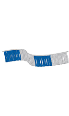 120 foot Blue/Silver Metallic Fringe Pennant
