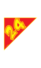 Corner Windshield Year Stickers - Red/Yellow