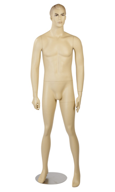 Full Sized Fiberglass Mannequin with Hair - Male