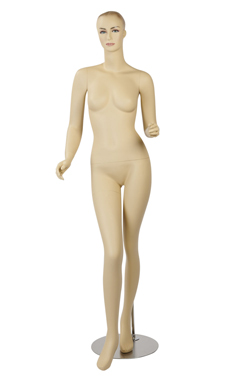 Fiberglass Female Mannequin with Molded Hair