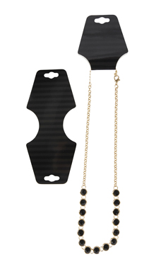Black Stripes Necklace Foldover
