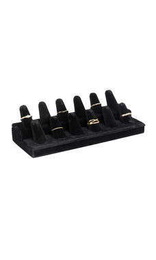 Black Velvet Twelve Finger Ring Displays
