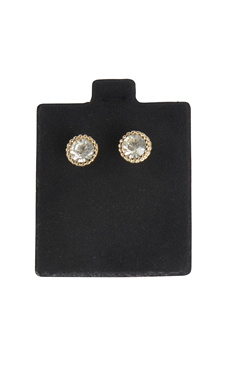 Black Felt Puffed Earring Cards