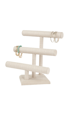 3-Tier Linen Jewelry Display