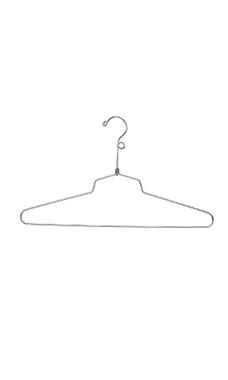16 in Chrome Metal Dress Hangers Case of 100