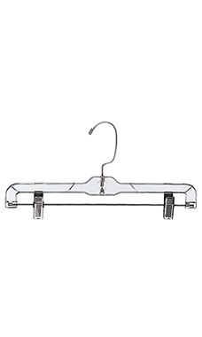 Light Weight 14 inch Clear Plastic Skirt and Pants Hangers Light Weight 14 inch Clear Plastic Skirt and Pants Hangers