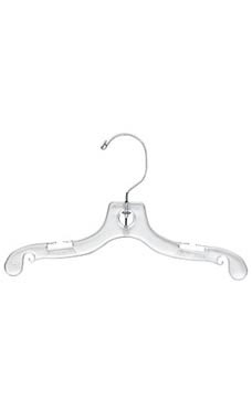 Clear Plastic Children's Dress Hangers - 10"