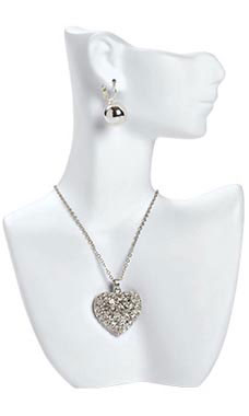 Small Side Profile Earring/Necklace White Small Side Profile Earring/Necklace White