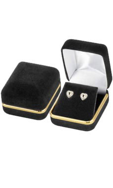 Black Velvet Earring Jewelry Boxes