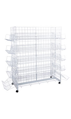 CD/DVD Retail Grid Gondolas - White