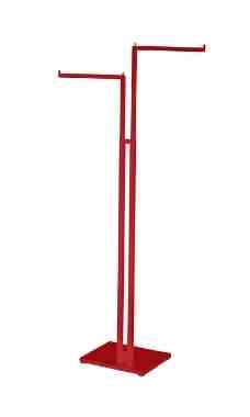 Made to Order Berry Red 2-Way Clothing Rack with Straight Arms