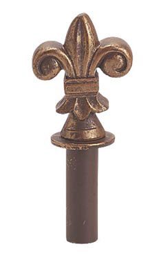 Cobblestone Fleur De LIs Counter Hook Finial