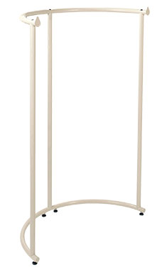 Boutique Ivory Half Round Clothing Rack
