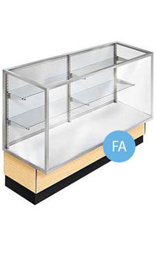Metal Framed 4' Maple Display Cases