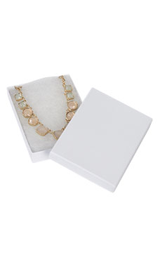 White Cotton-Filled Jewelry Boxes White Cotton-Filled Jewelry Boxes