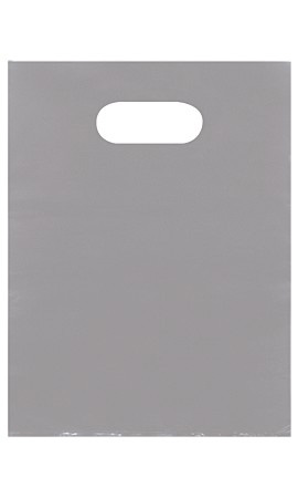 Low-Density Gray Plastic Merchandise Bags - 9" x 12"