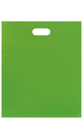 Low-Density Clearly Lime Plastic Merchandise Bags - 15" x 18" x 4"