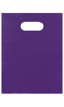 Low-Density Purple Plastic Merchandise Bags - 9" x 12"