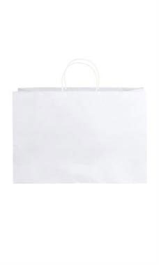 Large White Premium Folded Top Paper Bags