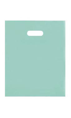 Medium Aqua Blue Plastic Merchandise Bag