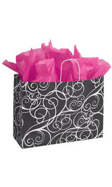 Elegant Swirl Paper Shopping Bag