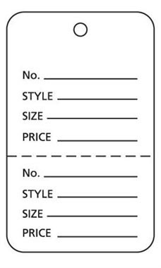 White Unstrung Large Coupon Price Tags