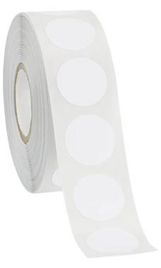 White Self-Adhesive Size Labels