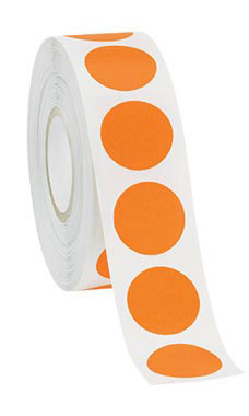 Orange Self-Adhesive Colored Label