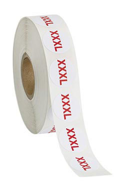 Self-Adhesive Size XXXL Labels