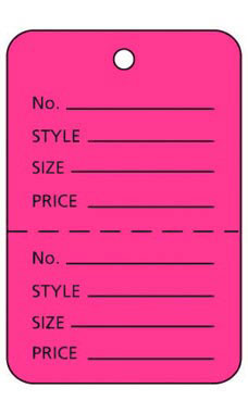 Large Pink Coupon Price Tags