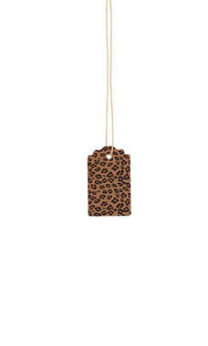 Small Strung Scalloped Brown Leopard Tags