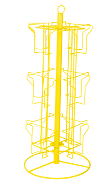 Made to Order Bright Yellow 12-Pocket Greeting Card Rack