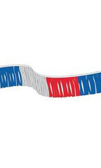 Red/Silver/Blue 60 foot Metallic Fringe Pennant