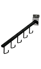 Black 5-J-Hook Waterfall for Slatwall