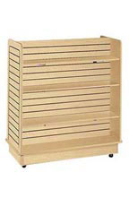 24 x 48 x 54 inch Maple Slatwall Gondola with 6 Shelves