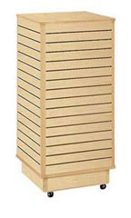 Maple Slatwall Tower with Rolling Base