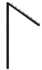 Interchangeable Black Slant Arm for Clothing Rack