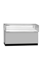 48 inch Metal Framed Gray Jewelry Display Case Ready To Assemble