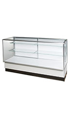 70 inch Full Vision Gray Metal Framed Display Case Fully Assembled
