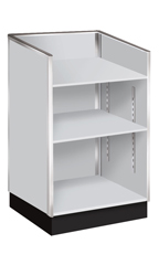 Gray Metal Framed Well-Top Register Stand Ready To Assemble