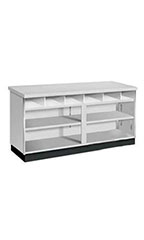 6 foot Gray Metal Framed Service Counter Fully Assembled