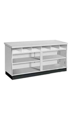 6 foot Gray Metal Framed Service Counter Ready To Assemble