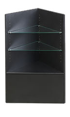 Black Open-Shelf Corner Filler Fully Assembled